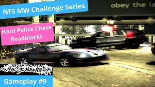 NFS MW Challenge Series:Hard Police Chase and bounty completion-Spikes Roadblocks NFS Most Wanted|#9
