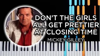 Don't The Girls All Get Prettier At Closing Time (Mickey Gilley) - Piano Tutorial