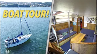 BOAT TOUR - Living On A 30ft Sailboat - Full Sailboat Tour - The Nomad Sailor