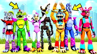 Todos os SECURITY BREACH Animatronics no DESAFIO 99999% Impossível? | GTA V Five Nights at Freddy's