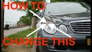 How To Change the signal light bulb on a mercedes w211 e350