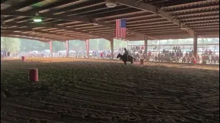 Mark on DAPHNE - 2021 National Championship Chuckwagon Races Barrel Race