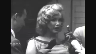 Marilyn Monroe at press conference in support of her husband Arthur Miller -  "contempt of congress"