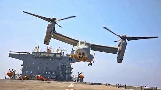 V 22 Osprey Landing on Carrier | U.S. Marine Corps video