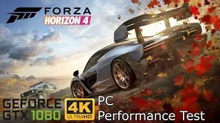 Forza Horizon 4 PC Demo - GeForce GTX 1080 4K Performance Test (Ultra Settings)