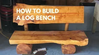 How to build a log bench without nails [indoor-outdoor]