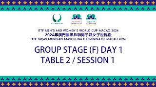 LIVE! | T2 | Group Stage Day 1 | ITTF Men's and Women's World Cup Macao 2024 | Session 1 (WS)