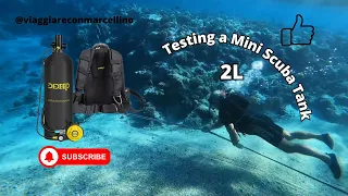 DIDEEP ,  Testing a Mini Scuba Tank 2L #foryou #snorkeling