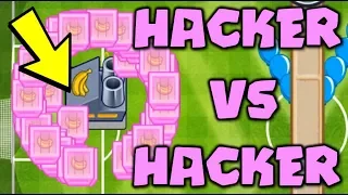 HACKER VS HACKER :: 100X HYPERSONIC BANANA FARM VS Infinite Money Hacker - Bloons TD Battles