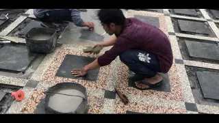 How to install brushstone / diagonal motif / install natural stone and brushstone