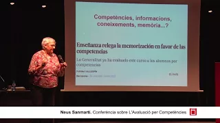 Conferència "L'avaluació per competències" a càrrec de Neus Sanmartí