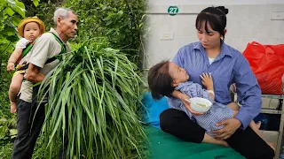 Single mother: Taking care of sick child - Grandfather works hard every day for his child - Cooking