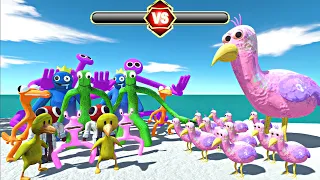 Rainbow Friends Team vs Opila Bird Team in Arena - Animal Revolt Battle Simulator