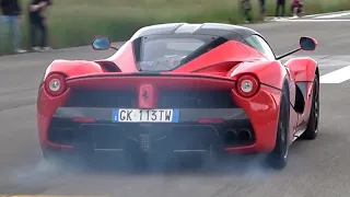 LaFerrari with Straight Pipe Exhaust | Accelerations on the Airstrip! LOUD V12 Engine Sound!