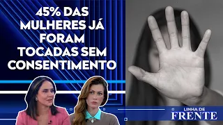 Carla Cecato e Pietra Bertolazzi discordam em debate sobre violência contra mulher | LINHA DE FRENTE