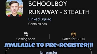 Schoolboy Runway - Stealth Available to pre-register