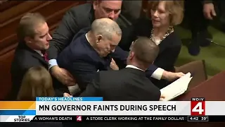 Minnesota governor faints during speech