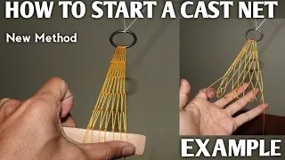 How to make a cast net | cast net making |fishing net making