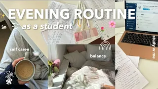 productive night routine | finding balance as a student, self care, studying ༊*·˚