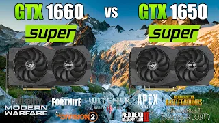GTX 1660 Super vs GTX 1650 Super Test in 8 Games