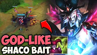 PINK WARD TERRORIZES DIAMOND PLAYERS WITH SHACO TOP!! - Hilarious Shaco Baits