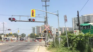 Rare crossing with traffic lights! And a GO train!