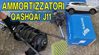 How To Replace Shock Absorbers Nissan Qashqai j11 | Sostituzione Ammortizzatori Ant. Qashqai Renault