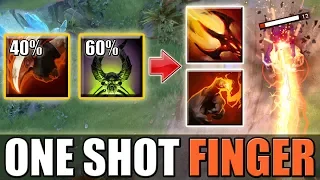 One Shot FINGER! - Double Damage Amplification [Bloodrage + Decrepify] Dota 2 Ability Draft