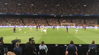 Messi goal reaction from stands