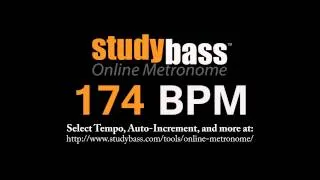 174 BPM Online Metronome (3 min) | StudyBass