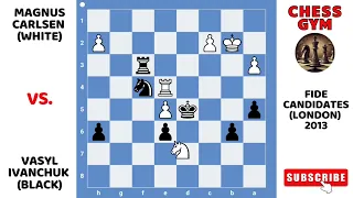 Magnus Carlsen vs Vasyl Ivanchuk. FIDE Candidates (London) 2013.
