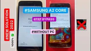 Samsung A2 core frp bypass without pc💻❌/A260G google account bypass