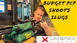 Budget PCP Shoots SLUGS! Umarex Origin .22 VS .25 SLUG TEST