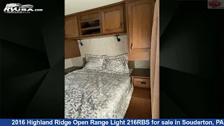 Spectacular 2016 Highland Ridge Open Range Light Travel Trailer RV For Sale in Souderton, PA