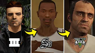 La EVOLUCIÓN de los Protagonistas en la Saga Gta (2001-2013)