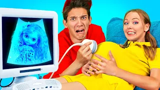 I am Pregnant with a DOLL - Girls VS Boys Home Alone | Funny Sibling Struggles by La La Life Family