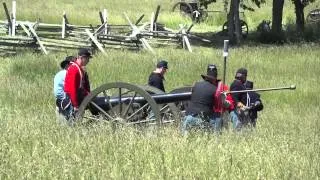 Civil War Reenactment, Artillery Demonstration on the Battlefield, New Market, Virginia HD 5-19-2012