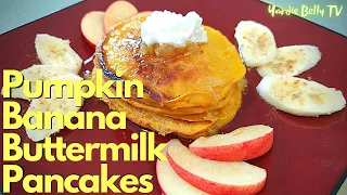 PUMPKIN BANANA BUTTERMILK PANCAKES RECIPE | BREAKFAST LIVE