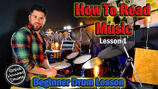 Beginner Drum Lesson - How to read music lesson 1