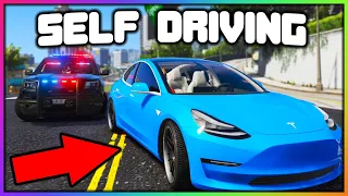 GTA 5 Roleplay - SELF DRIVING TESLA TROLLS COPS | RedlineRP