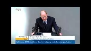 Bundestag: Gysi redet Klartext über die Ukraine & Swoboda & Putin (deutsch / english)