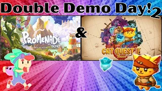 Let's Play More Game Demos! Promenade & Cat Quest 3 on Nintendo Switch!
