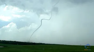 Crazy sick tornado rope out near Waldo, KS on 05-28-19