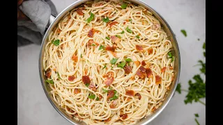 Make This Creamy Bacon Pasta Recipe in 15 minutes