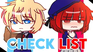 ⟡ CHECKLIST ִ ִ ࣪𖤐 ₊ ⊹ Meme ୧ ‧₊˚ 🎐 ⋅ Gacha Club ᐟᐟ☆ ft. Aqua - Kana 𖦹 Oshi no ko 𝄞  ࣪