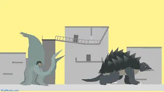 Gojira (Godzilla 1954) vs Space amoeba (gezora kamoebas and ganimes)