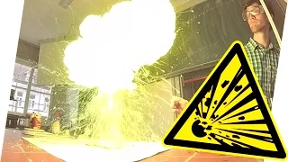 Zink + Schwefel = explosive Reaktion zu Zinksulfid | Chemie Experiment