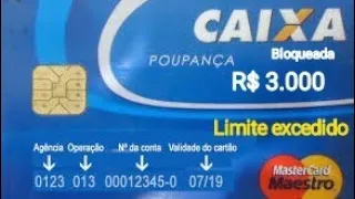 Caixa poupança fácil limite R$ 3.000 excedido e bloqueio | Veja o que fazer