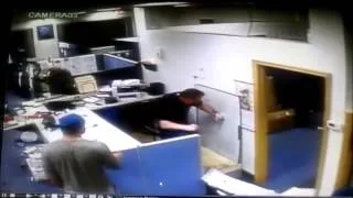 GUY FLIPS OUT AND DESTROYS OFFICE