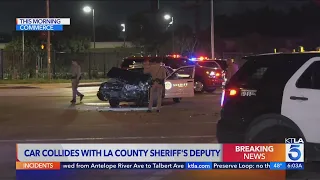 Deputy injured after DUI driver crashes into LASD vehicle